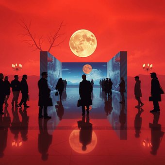 Reflexión, Interior, Instalación, Luna