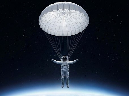 Astronaut, Rum, Faldskærm, Flydende