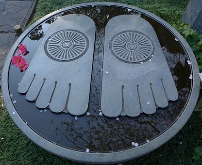 Skulptur, Buddha, Templer, Vand, Lotus