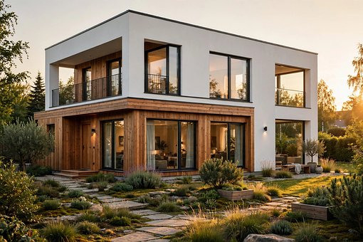 Hus, Arkitektur, Moderne, Hage, Fasade