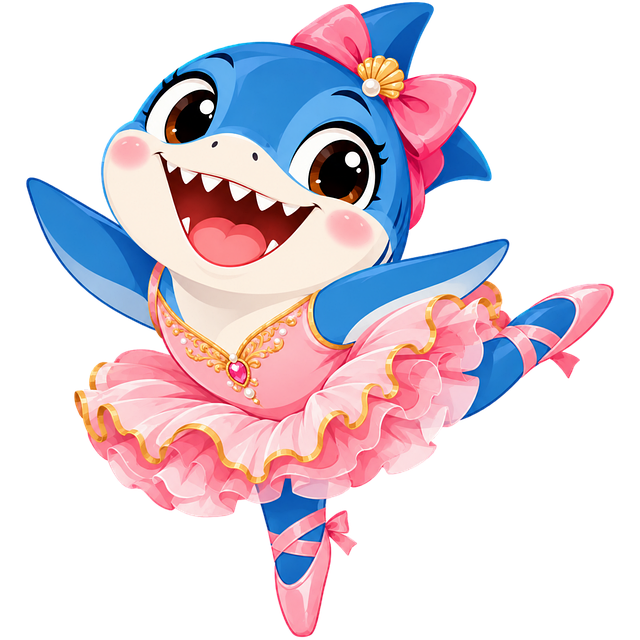 Download free HD stock image of Shark Ballerina Free shark ballerina cartoon vector