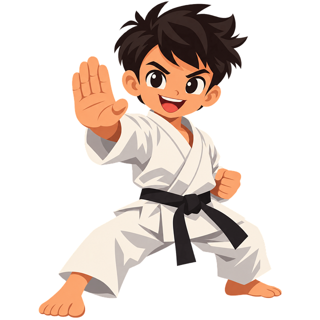 Free karate martial arts karate boy illustration