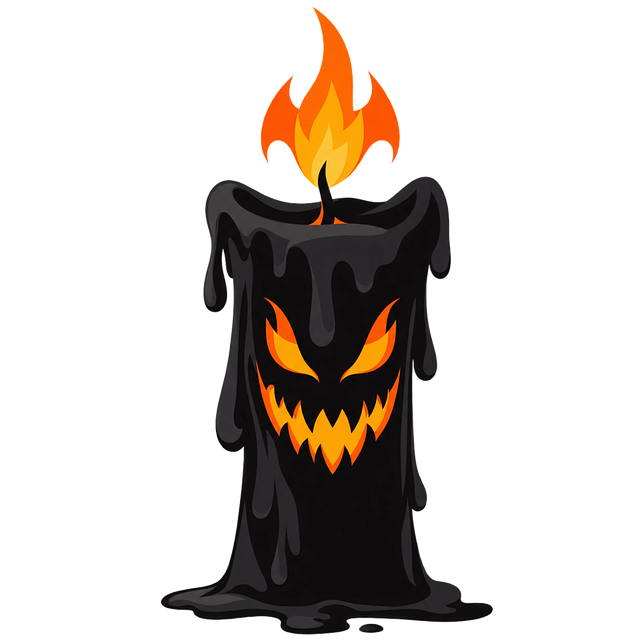 Free halloween black candle spooky vector