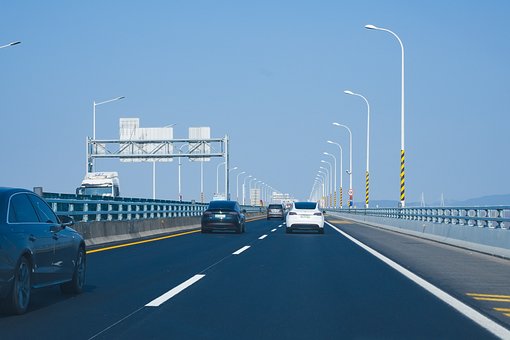 Autostradă, Mașină, Țărm, Trafic, Pod