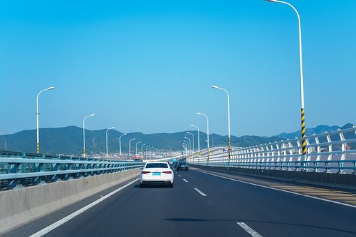 Autostradă, Pod, Mașini, Trafic