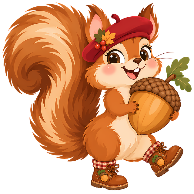 Free cute squirrel squirrel clipart autumn squirrel illustration