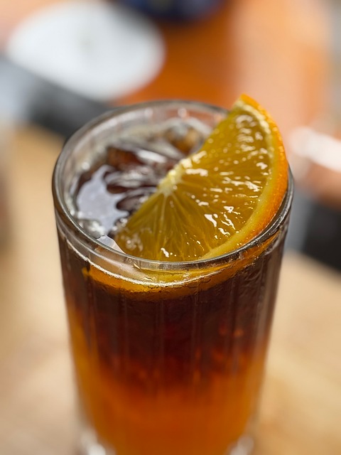 Iskaffe, Appelsinskive, Glasskopp