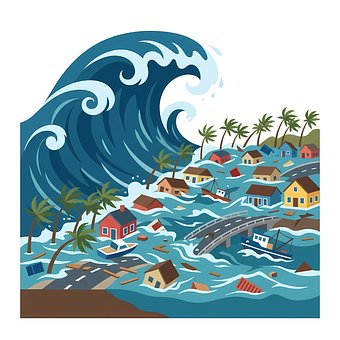Tsunami, Overstroming, Ramp, Golven
