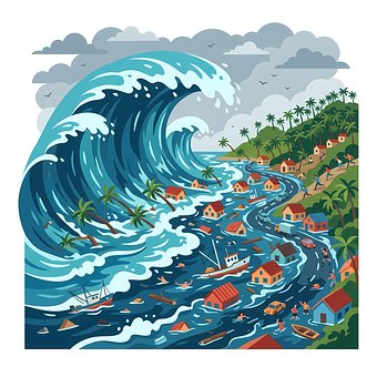 Golf, Tsunami, Natuurramp, Ramp