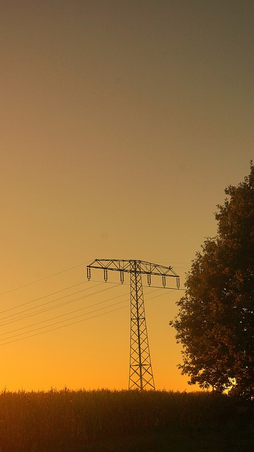 Free Sunset Electric Tower photo and picture