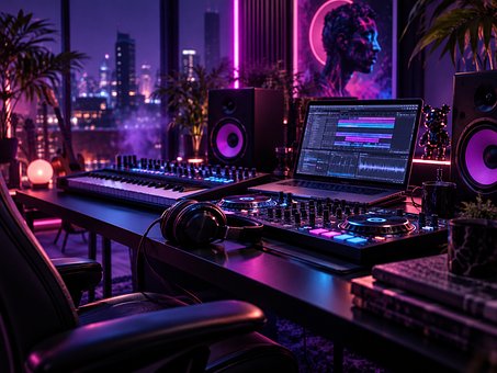 Hudební Studio, Neonová Světla