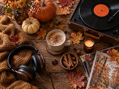 Vinyl, Káva, Podzim, Listí