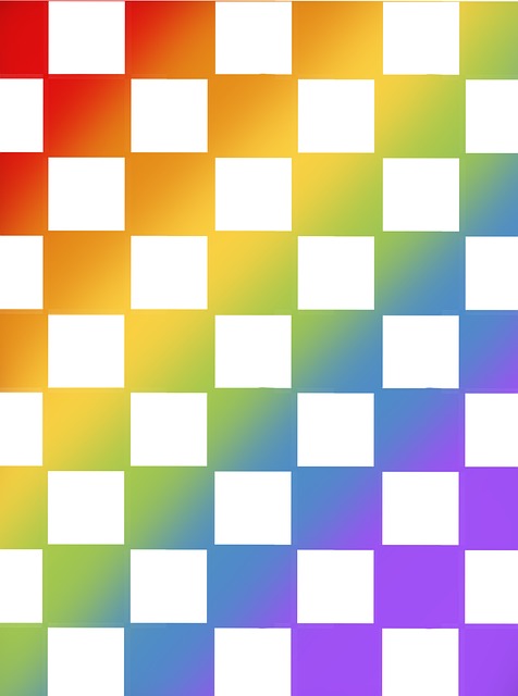 Free rainbow pattern square illustration