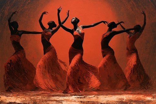 Dans, Ballet, Rode Kleur, Vrouwen