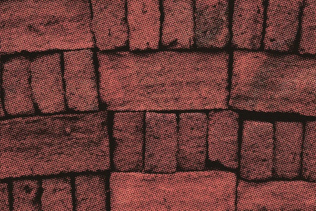 Download free HD stock image of Brick Halftone Free brick halftone wall illustration