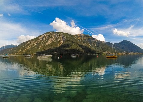 Achensee, Lago, Montanhas, Áustria, Água