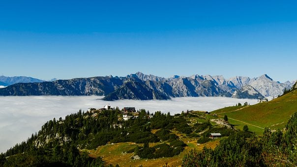 Montanhas, Outono, Tirol, Natureza