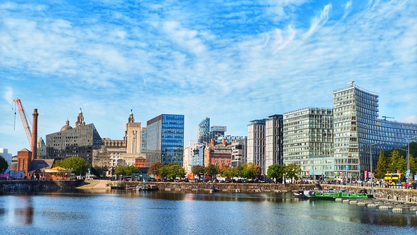 Liverpool, Waterkant, Stadsgezicht