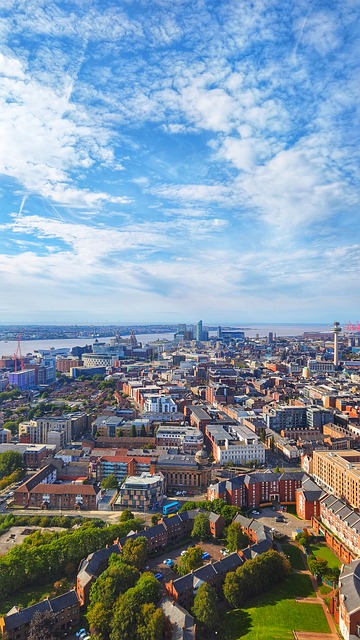 Liverpool, Stad, Lucht, Gebouwen