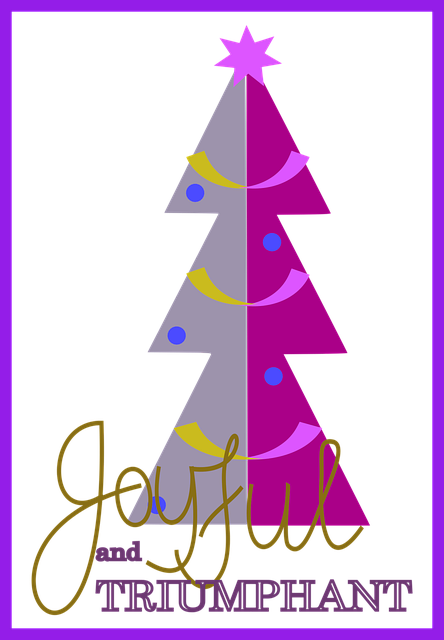 Árvore De Natal, Roxo, Design Gráfico
