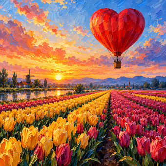 Varmluftballong, Tulipanlandskap
