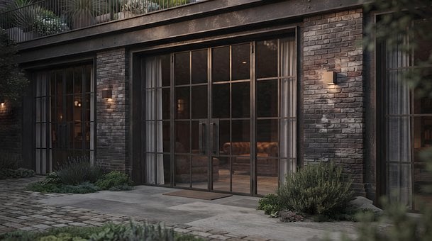 Architektura, Exteriér, Cihla, Patio