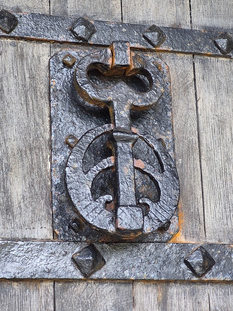 Eisen, Metalltür, Antiker Schlüssel