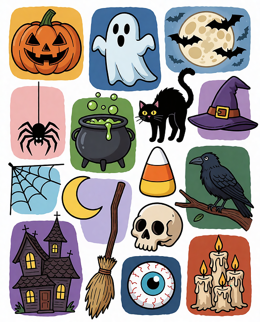 Free halloween icons cartoon illustration
