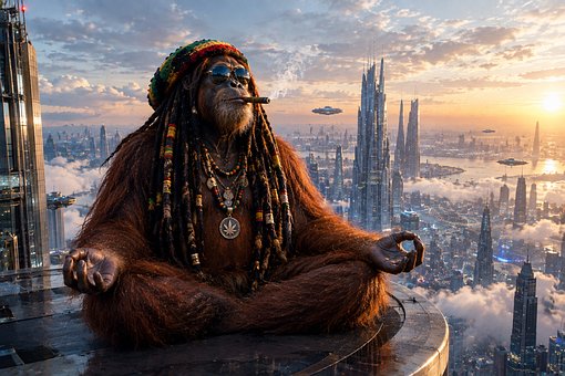 Free Orangutan City illustration and picture