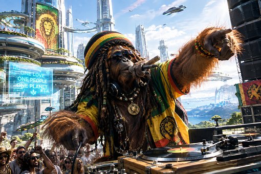 Free Orangutan Dj illustration and picture