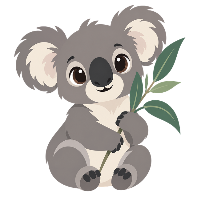 Free cute koala eucalyptus australian animal vector