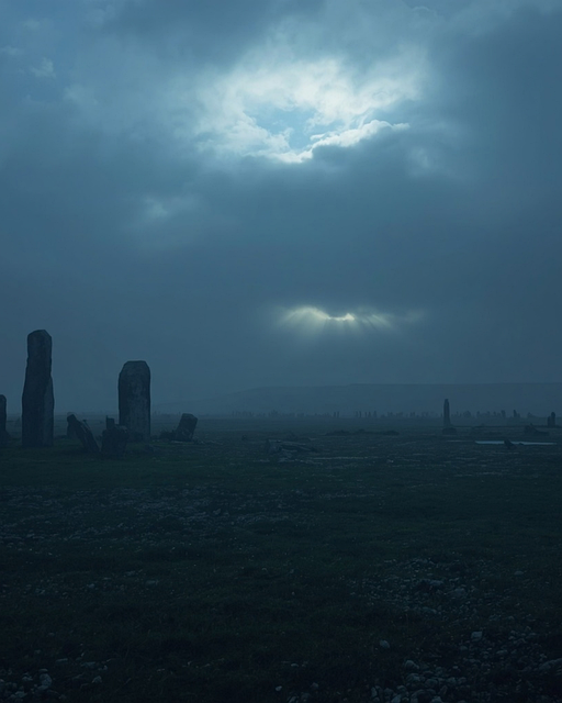 Neblina, Paisagem, Escuro