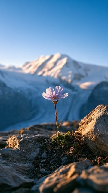 Alpeblomst, Fjellandskap, Snødekte Fjell