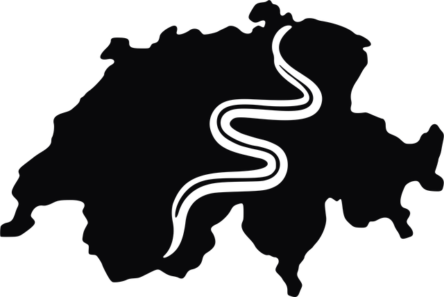 Free switzerland map silhouette vector