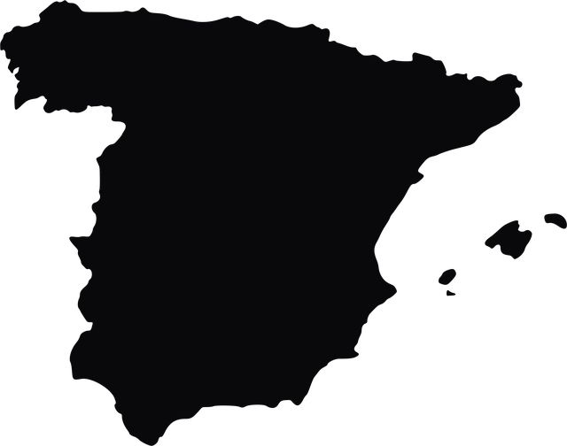 Free map spain silhouette vector