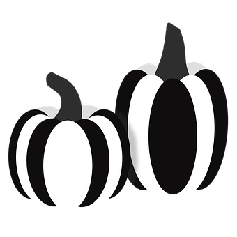 Pompoen, Zwart-Wit, Kunst, Herfst