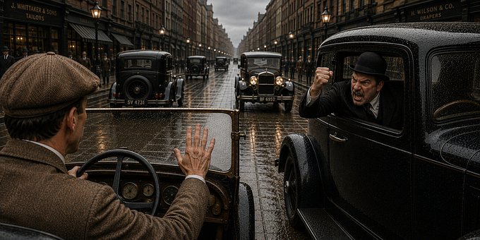 Weg, Woede, Bestuurder, Auto, Vintage