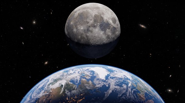 Espaço, Lua, Terra, Astronomia, Cosmos
