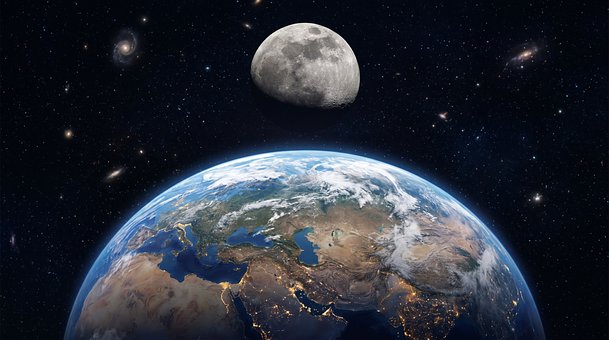 Espaço, Terra, Lua, Astronomia, Cosmos