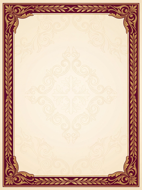 Ornament, Zertifikat, Rahmen, Vintage