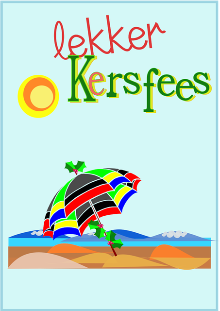 Vrolijk Kerstfeest, Strand, Parasol