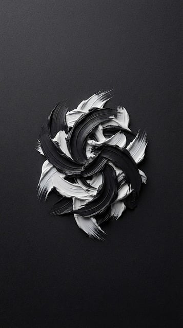Abstrakt, Svart-Hvitt, Maleri, Tekstur