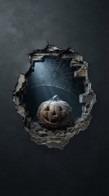 Skummel, Gresskar, Halloween, Edderkopp