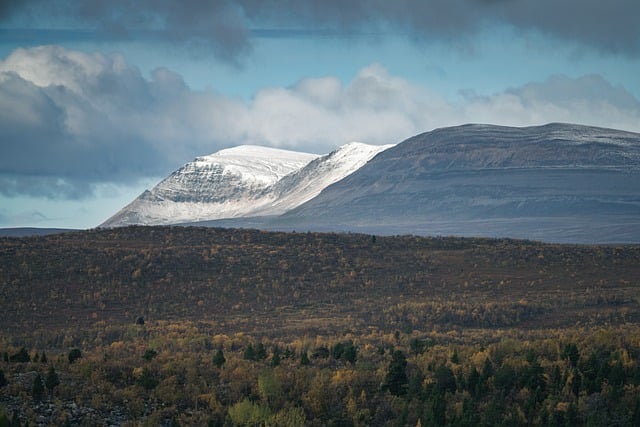 Berge, Herbst, Landschaft, Wald, Wolken