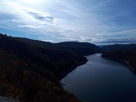 Bergen, Meer, Lucht, Panorama, Natuur