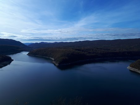 Bergen, Meer, Landschap, Blauwe Lucht