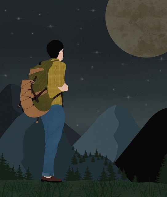 Free tourist nature mountains illustration
