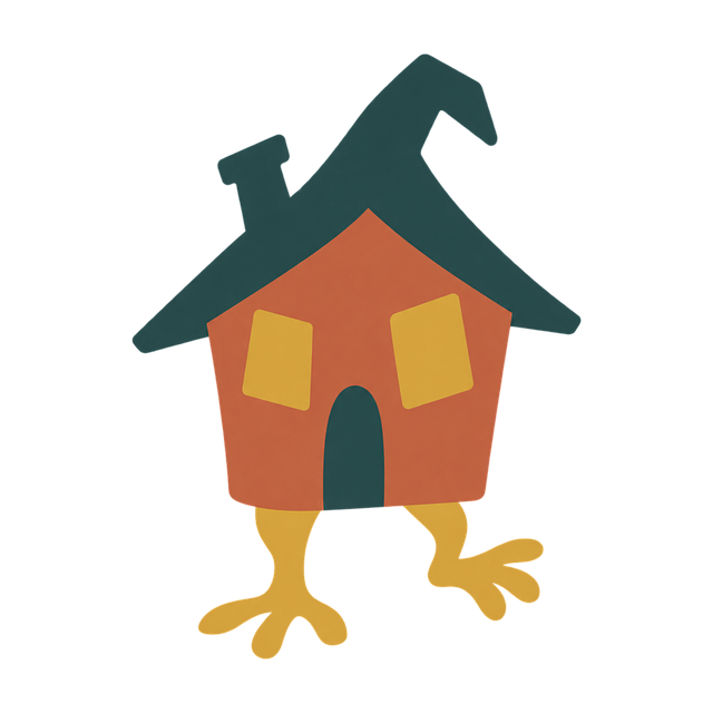 Free house baba yaga folklore illustration