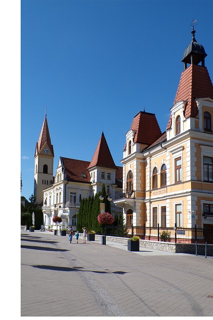 Budova, Kostel, Hotel, Promenáda, Lázně