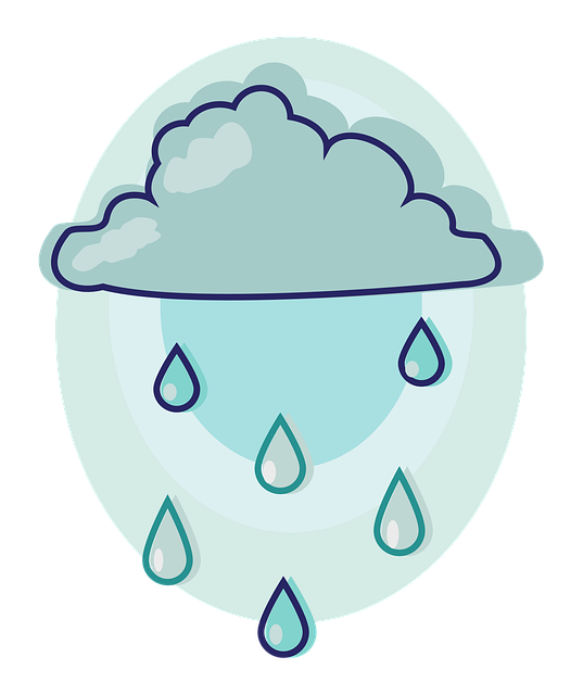 Nube, Lluvia, Tiempo, Icono, Sencillo